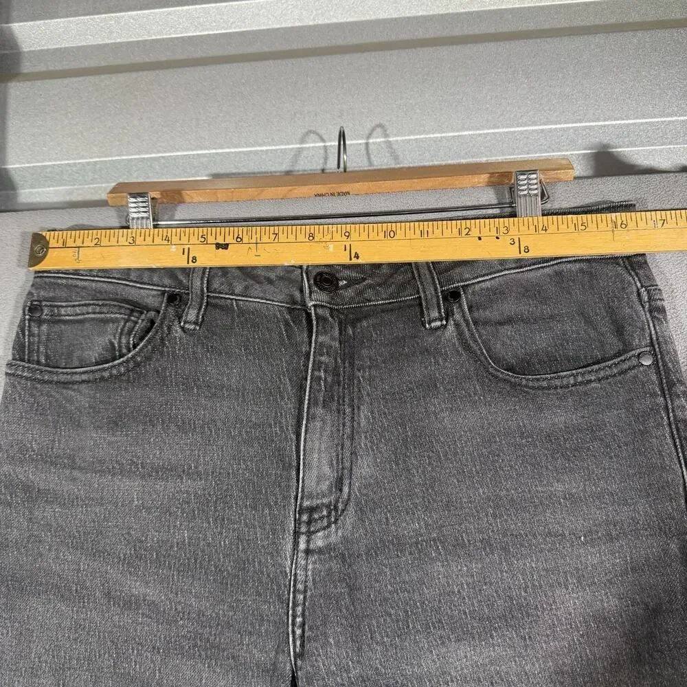 Quince Women Bella Stretch Jeans Gray Pants 30x28 Cotton Dark Grey Black